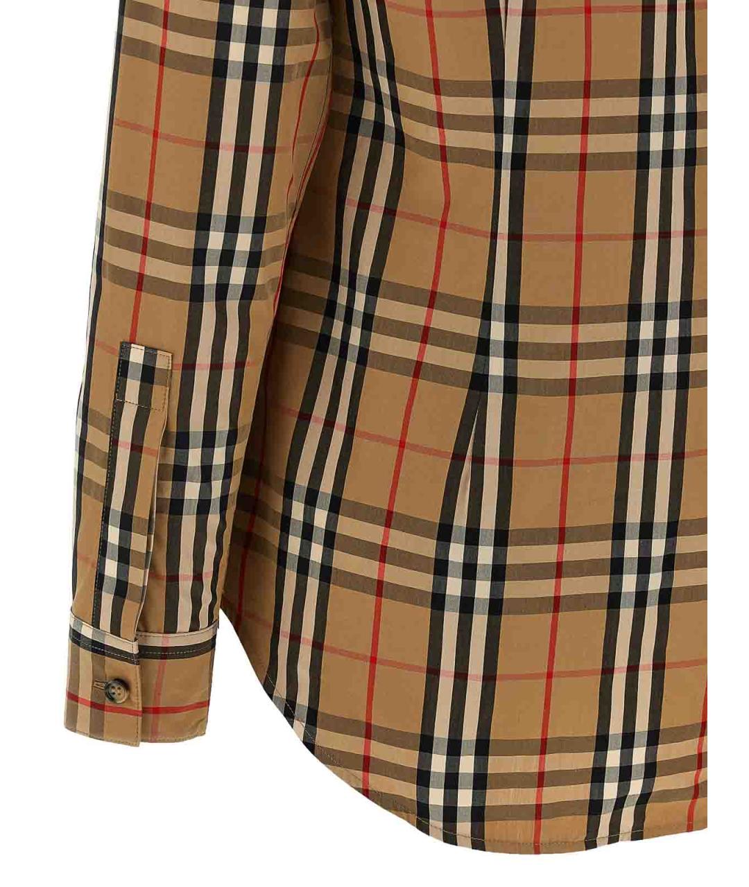 BURBERRY Бежевая хлопковая рубашка, фото 4