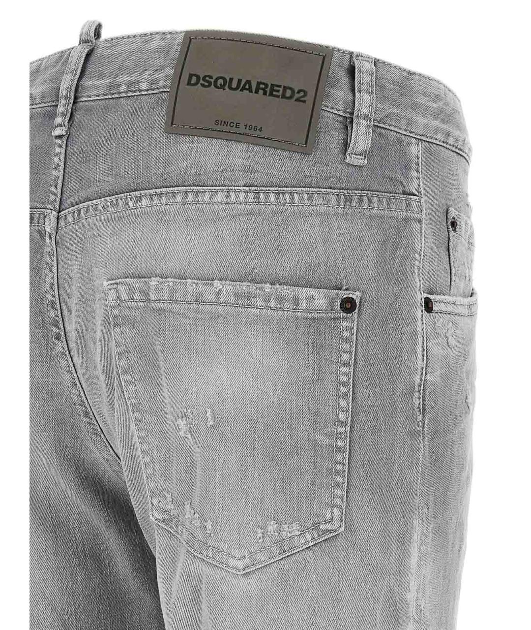 DSQUARED2 Серые хлопковые джинсы скинни, фото 4