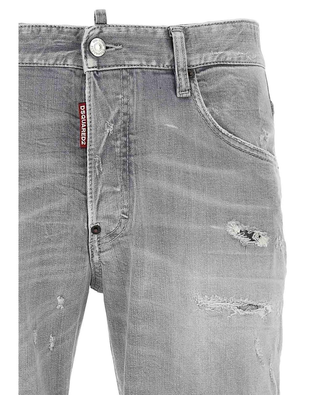 DSQUARED2 Серые хлопковые джинсы скинни, фото 3