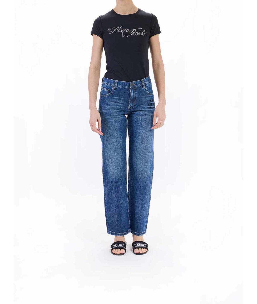 MARC JACOBS Синие хлопковые джинсы клеш, фото 2