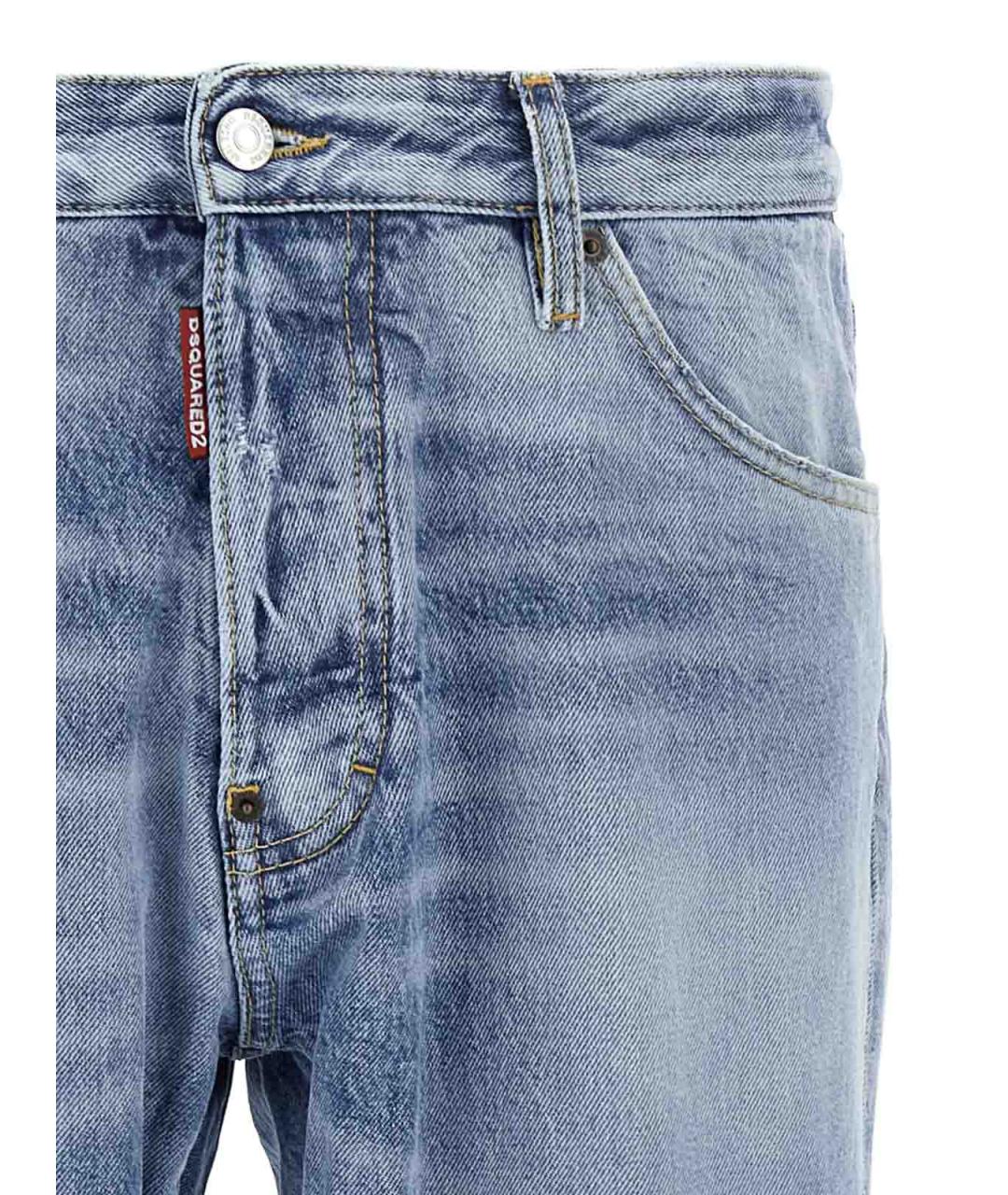 DSQUARED2 Голубые хлопковые джинсы скинни, фото 3