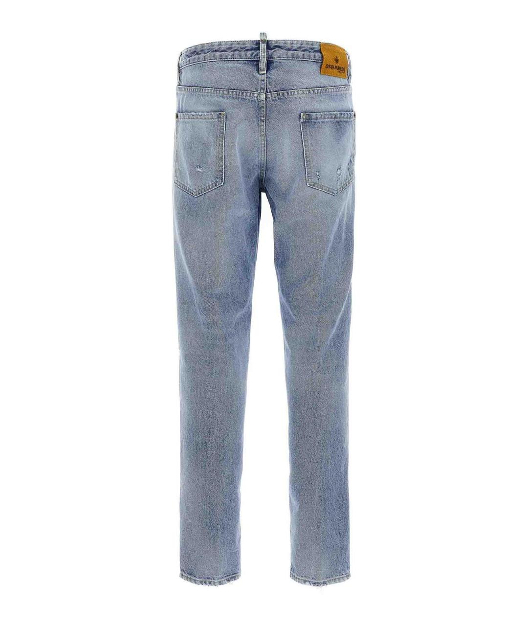 DSQUARED2 Голубые хлопковые джинсы скинни, фото 2