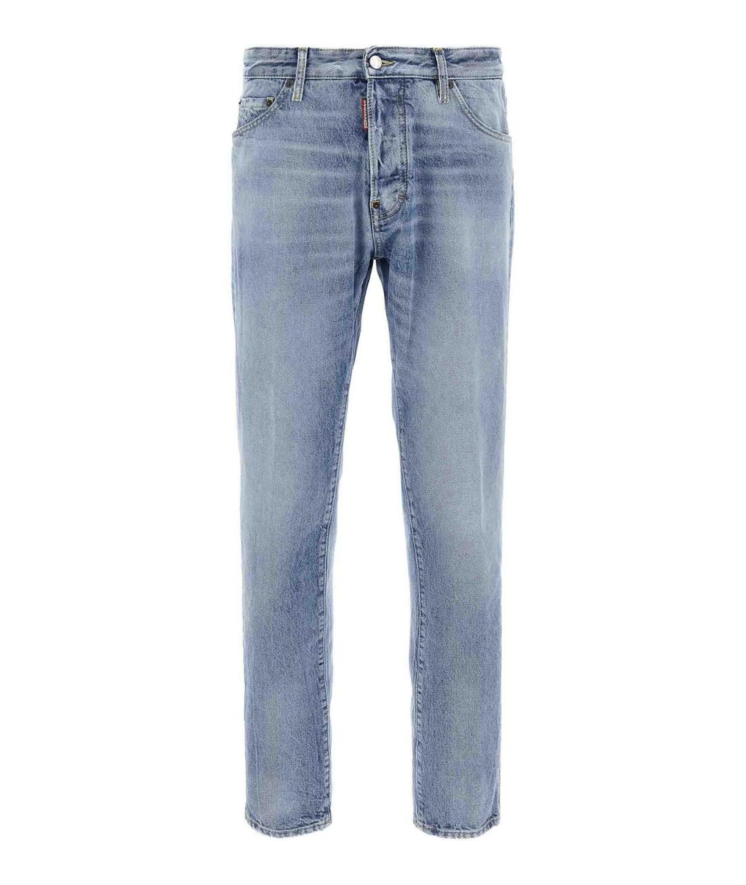 DSQUARED2 Голубые хлопковые джинсы скинни, фото 1