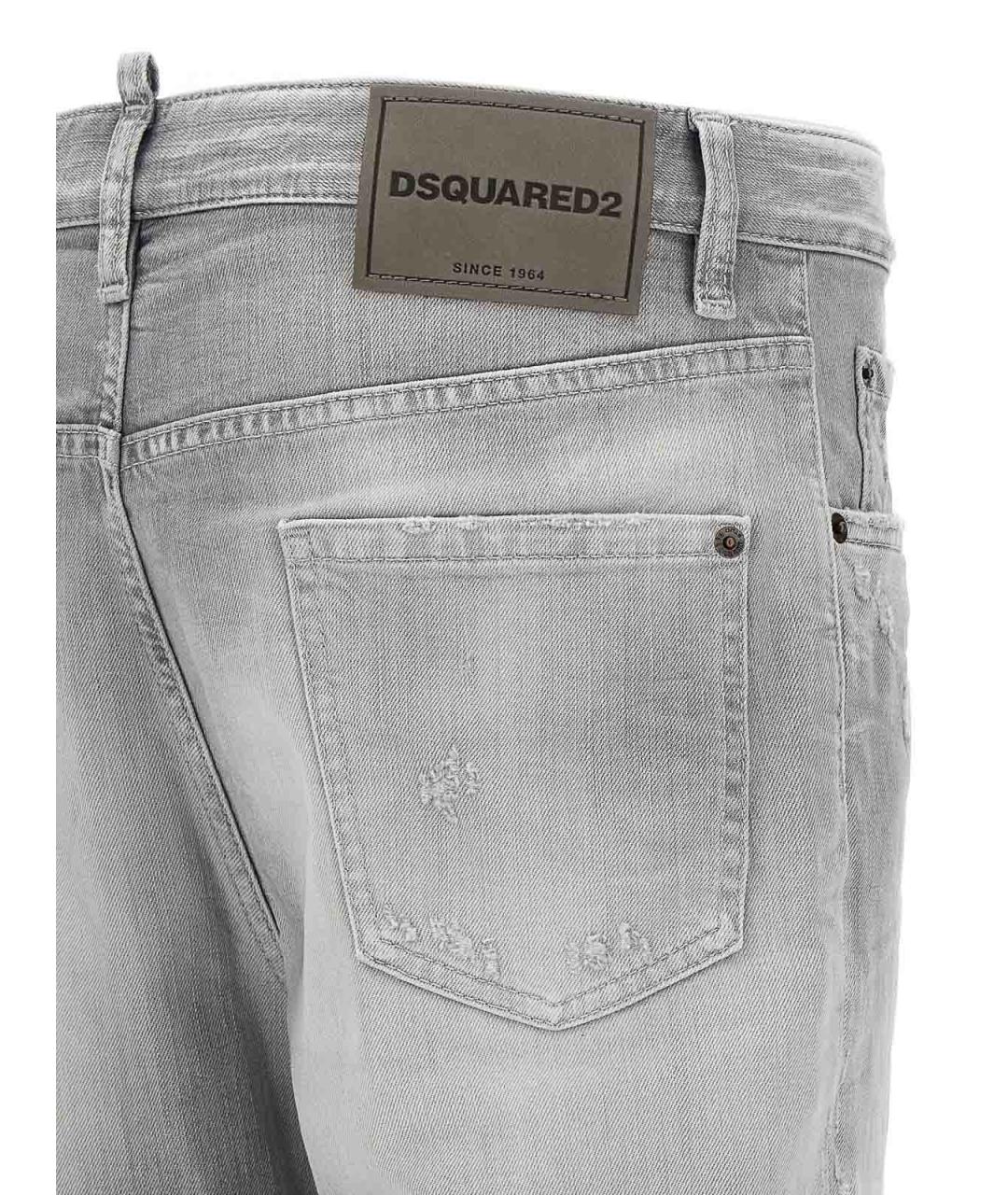 DSQUARED2 Серые хлопковые джинсы скинни, фото 4