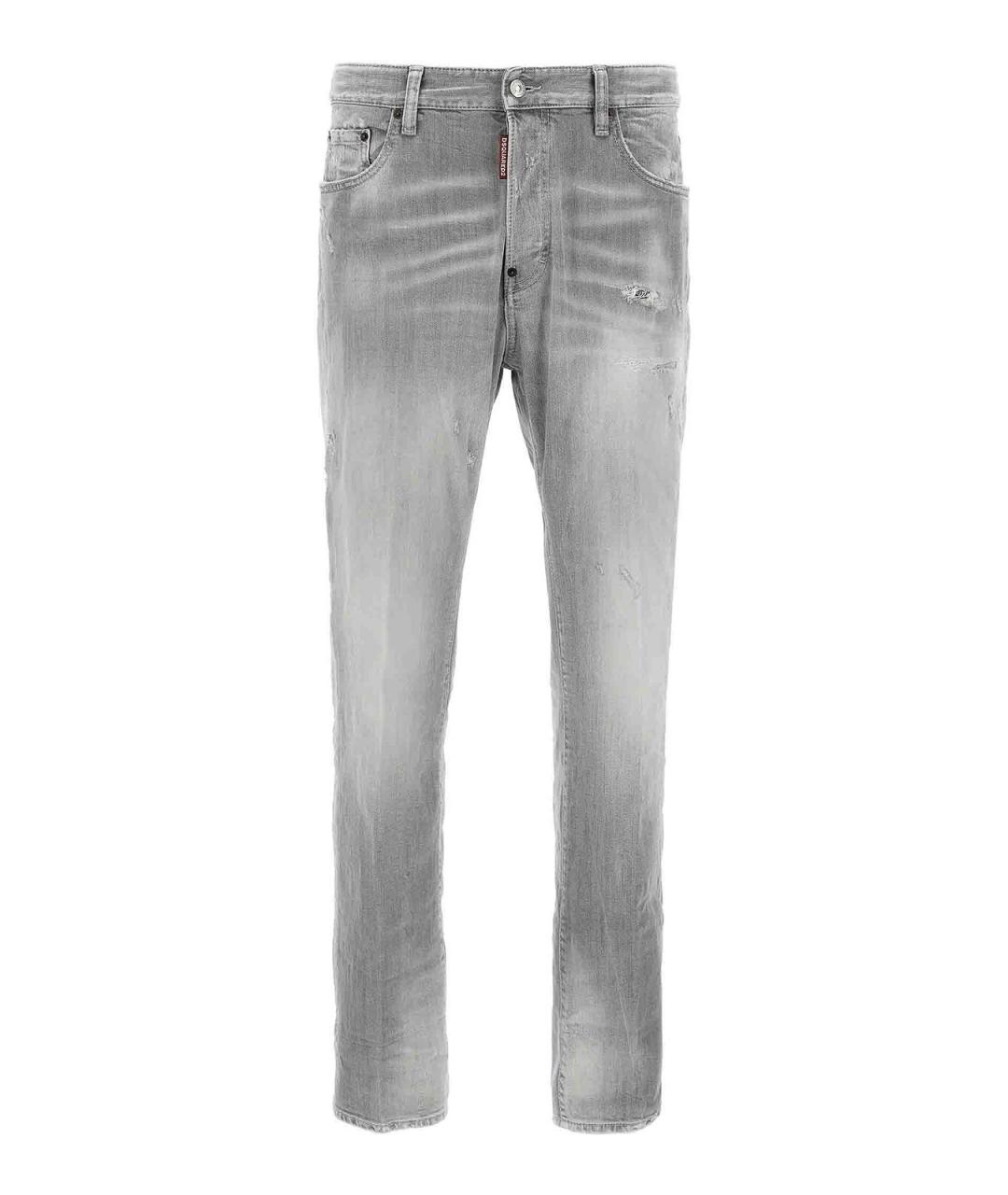 DSQUARED2 Серые хлопковые джинсы скинни, фото 1