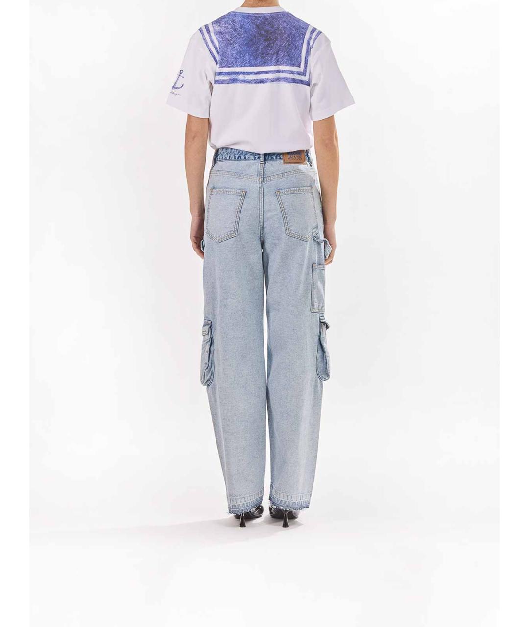 MOSCHINO JEANS Синие хлопковые джинсы клеш, фото 4
