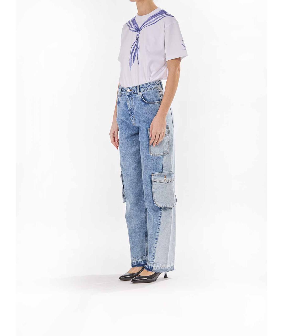 MOSCHINO JEANS Синие хлопковые джинсы клеш, фото 3