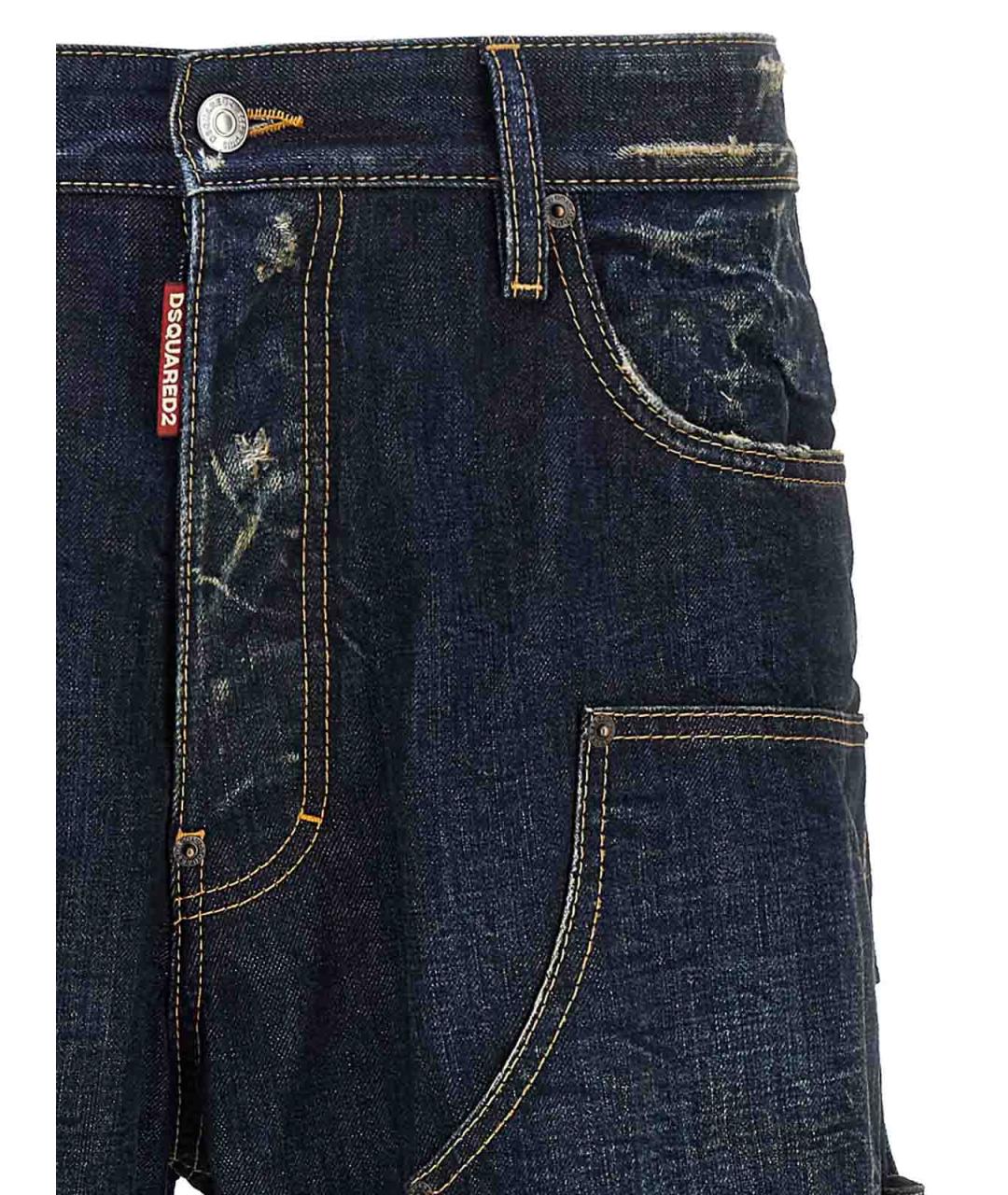 DSQUARED2 Синие хлопковые джинсы, фото 3