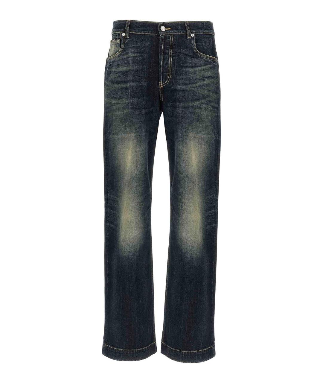 ALEXANDER MCQUEEN Синие хлопковые джинсы, фото 1