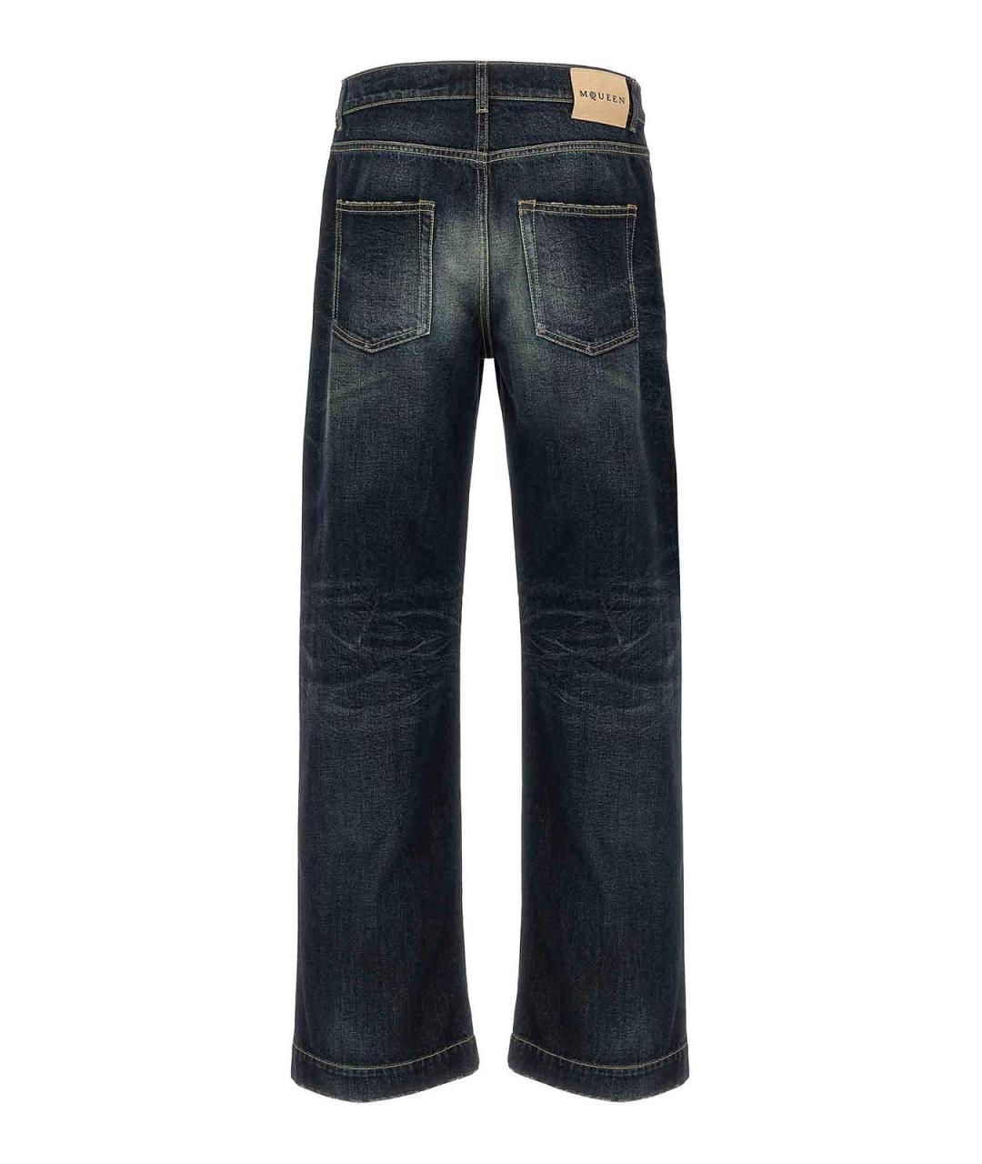 ALEXANDER MCQUEEN Синие хлопковые джинсы, фото 2