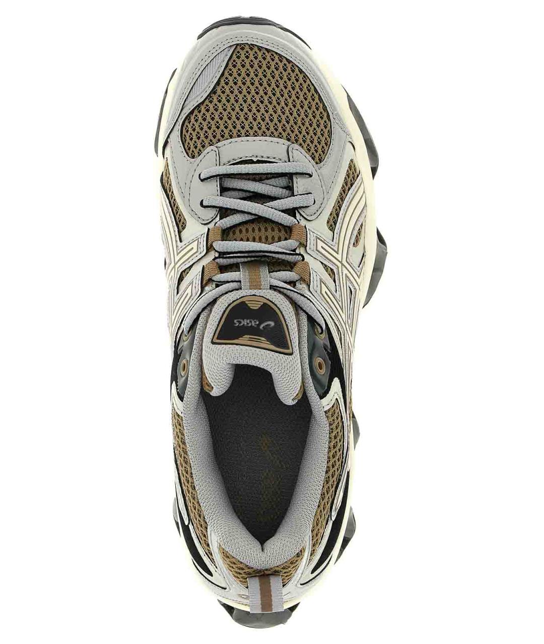 ASICS Серые кожаные кроссовки, фото 4