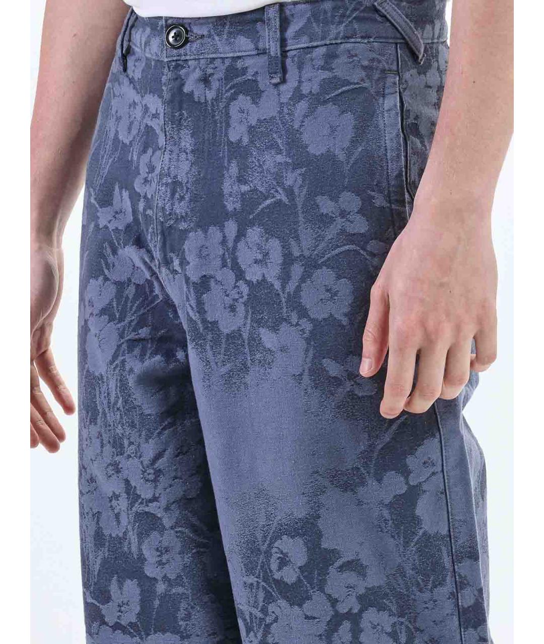 PAUL SMITH Синие хлопковые повседневные брюки, фото 5