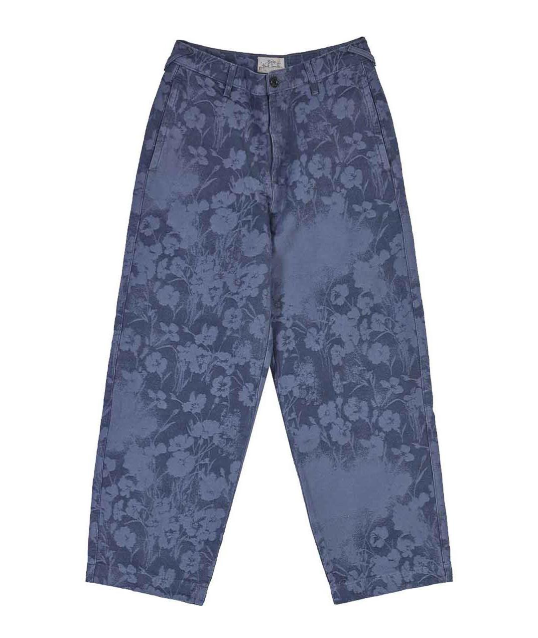 PAUL SMITH Синие хлопковые повседневные брюки, фото 1