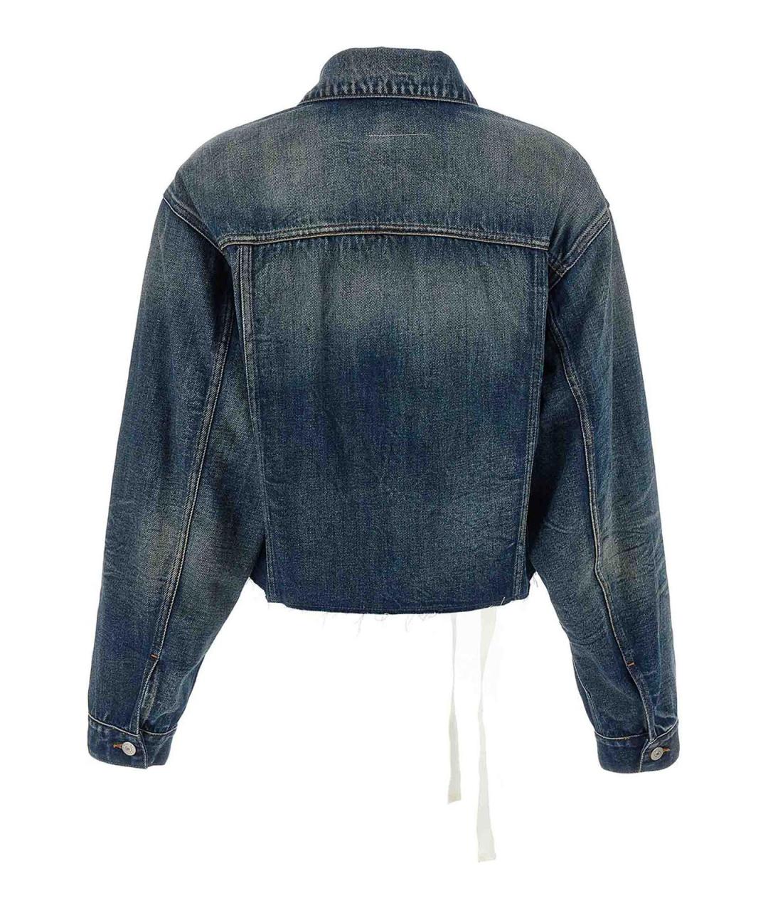 MM6 MAISON MARGIELA Синяя хлопковая куртка, фото 2