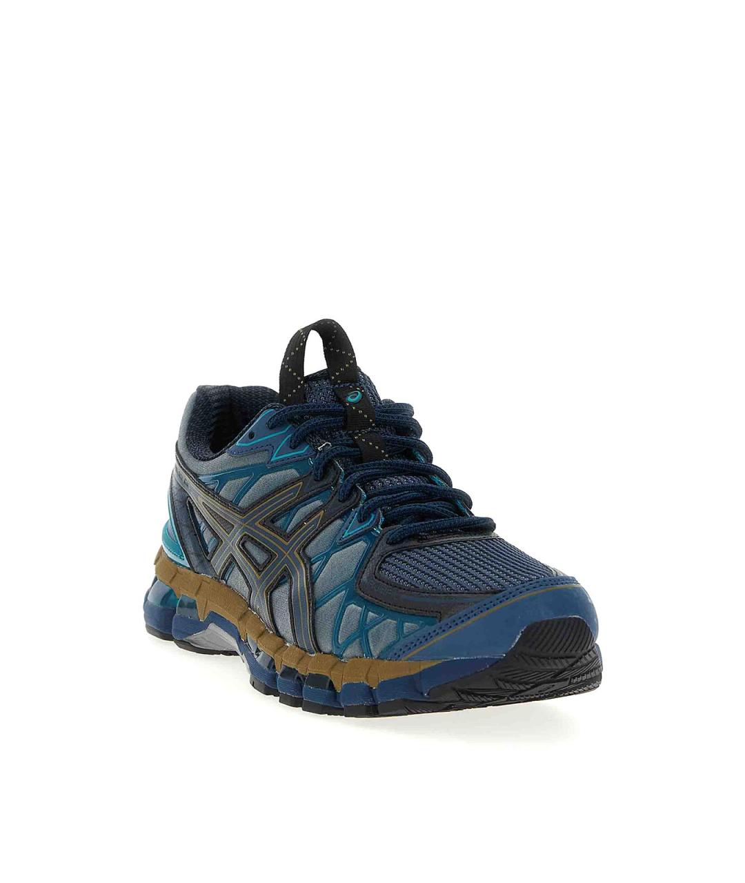 ASICS Синие кожаные низкие кроссовки / кеды, фото 2