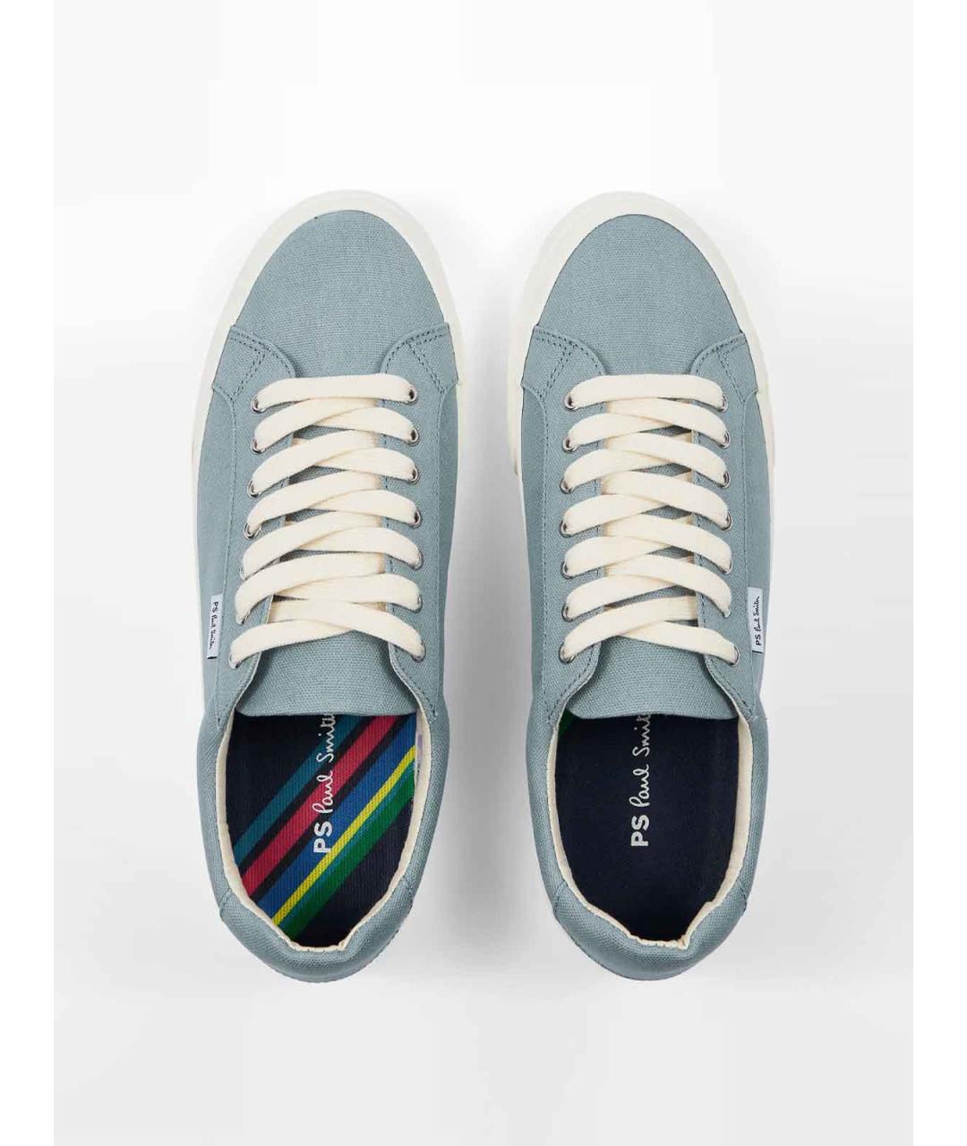 PS BY PAUL SMITH Голубые текстильные низкие кроссовки / кеды, фото 4