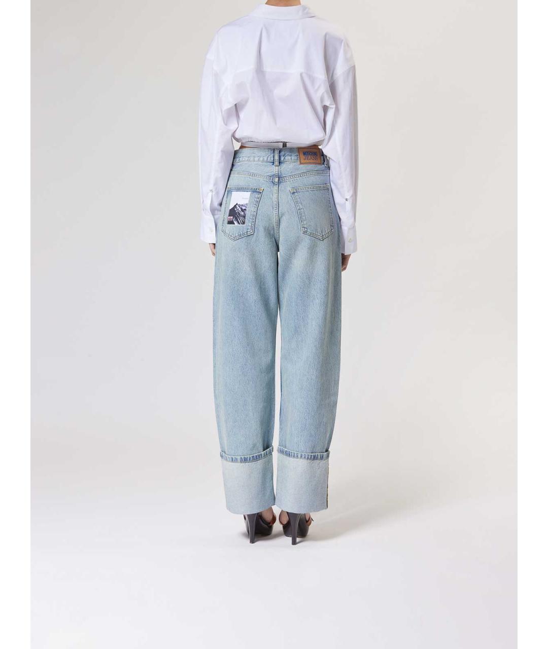 MOSCHINO JEANS Синие хлопковые джинсы клеш, фото 4
