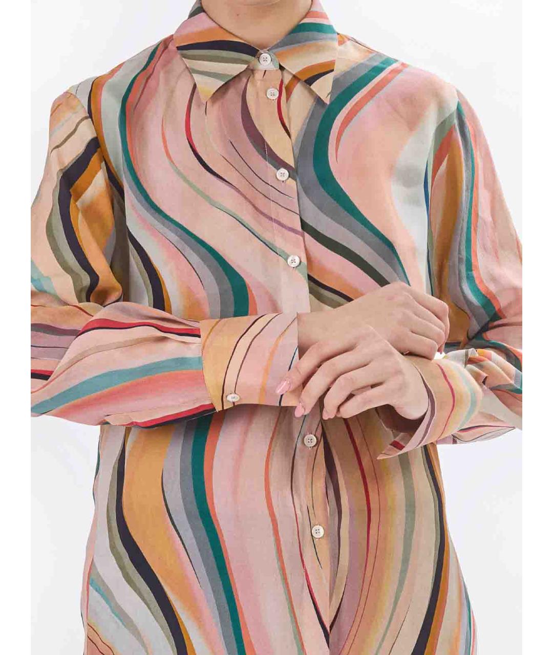 PS BY PAUL SMITH Мульти шелковая рубашка, фото 5