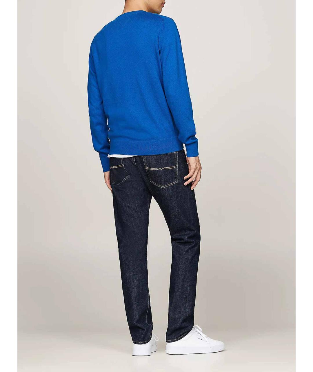 TOMMY HILFIGER Синий кашемировый джемпер / свитер, фото 3