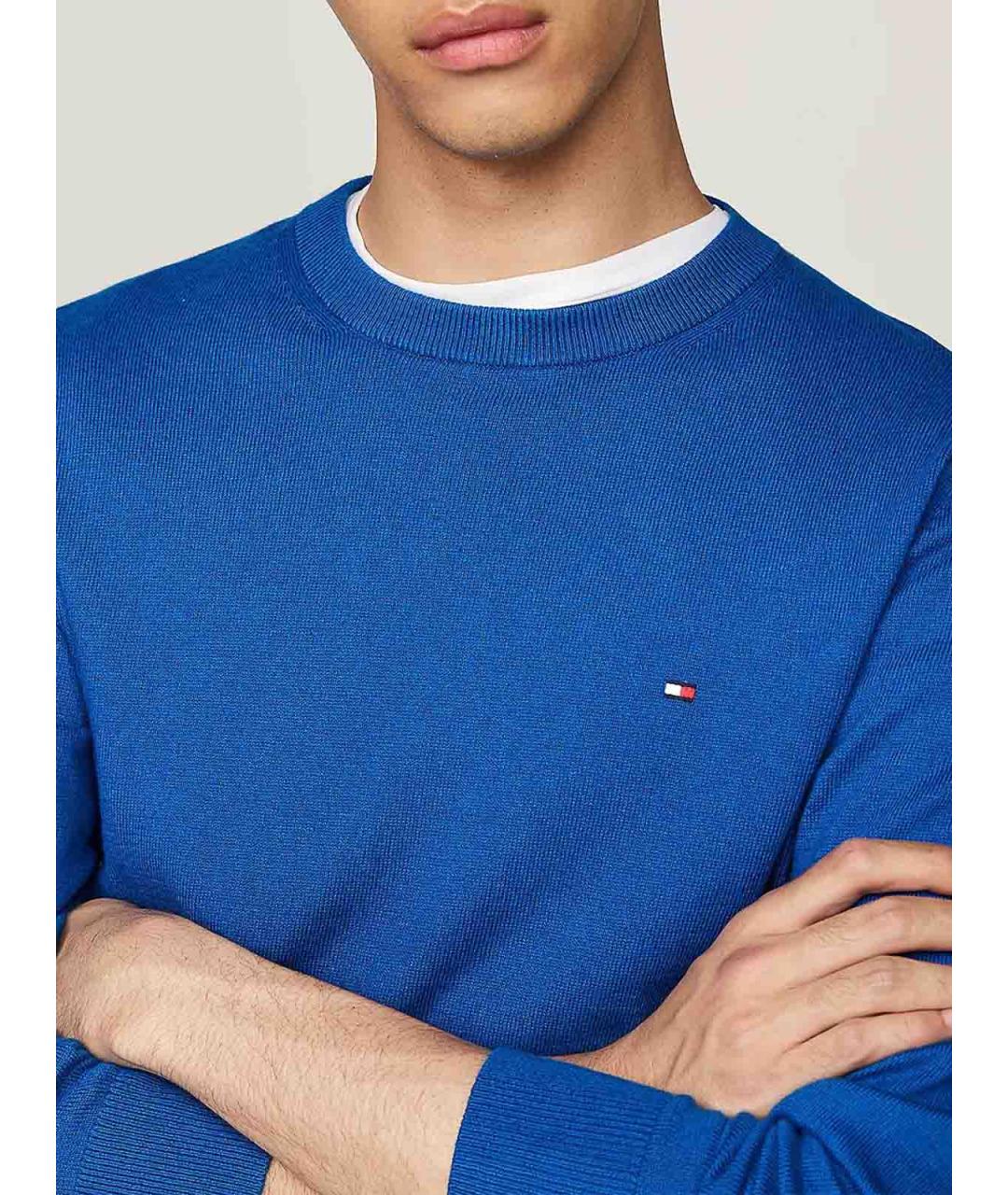 TOMMY HILFIGER Синий кашемировый джемпер / свитер, фото 4