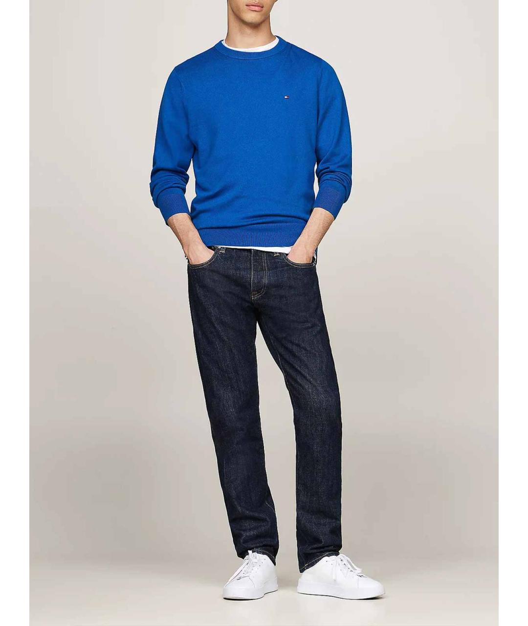 TOMMY HILFIGER Синий кашемировый джемпер / свитер, фото 2