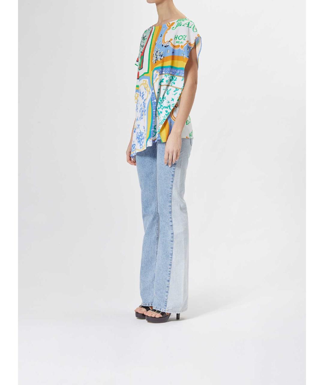 MOSCHINO JEANS Мульти вискозная футболка, фото 3