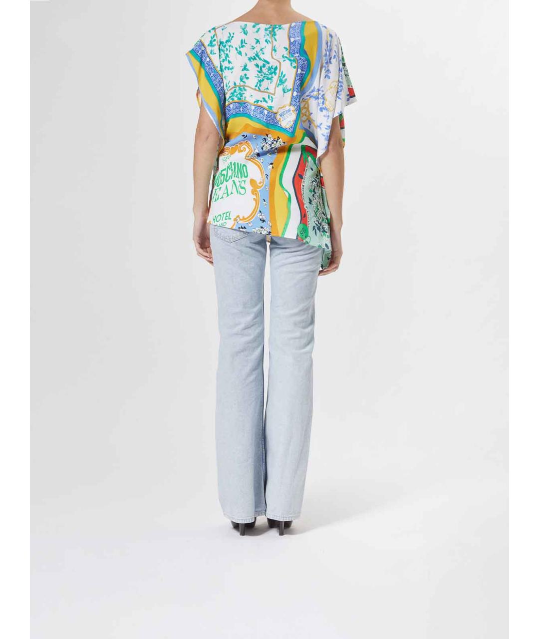 MOSCHINO JEANS Мульти вискозная футболка, фото 4