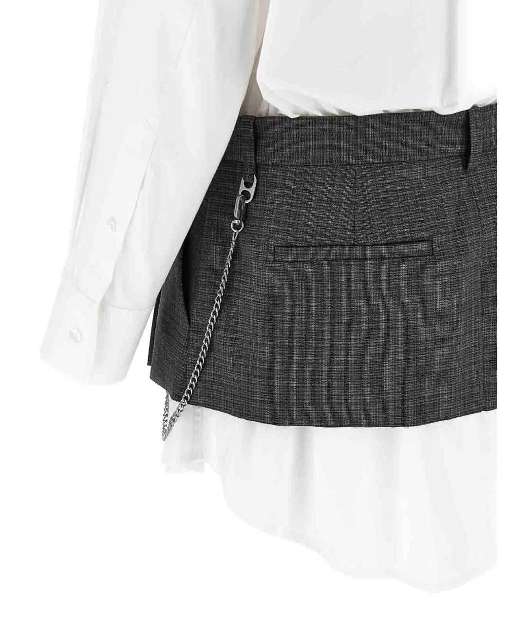 ALEXANDER WANG Белое хлопковое повседневное платье, фото 4