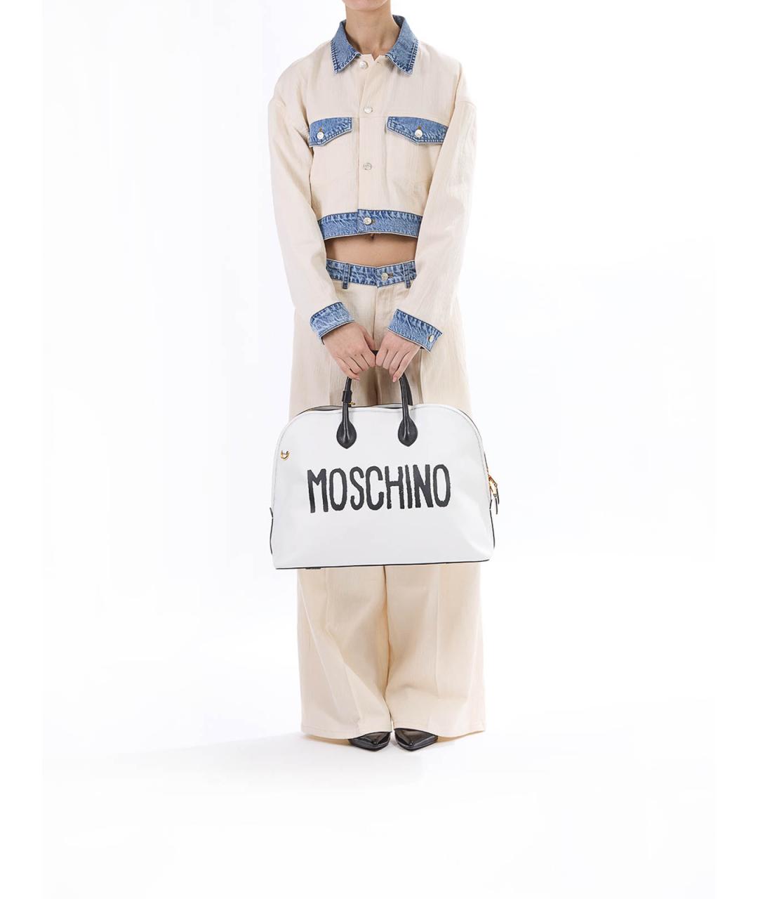MOSCHINO Мульти кожаная сумка тоут, фото 7