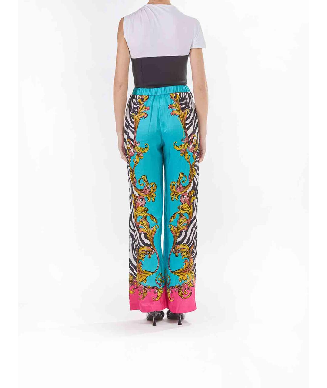 VERSACE JEANS COUTURE Мульти вискозные брюки широкие, фото 4