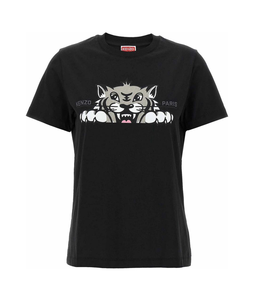 KENZO Черная хлопковая футболка, фото 1