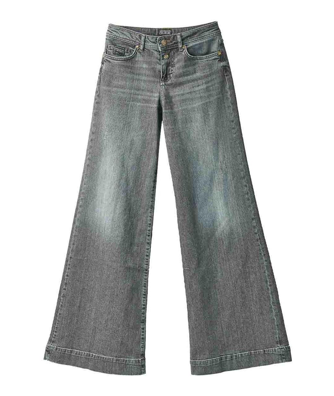 VERSACE JEANS COUTURE Серые хлопковые джинсы клеш, фото 1