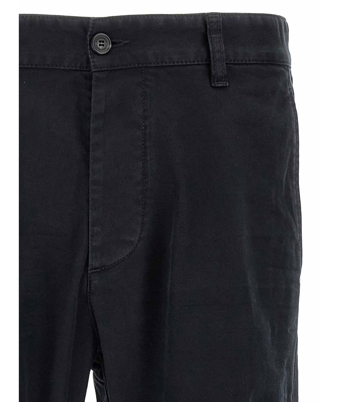 DSQUARED2 Черные хлопковые повседневные брюки, фото 3