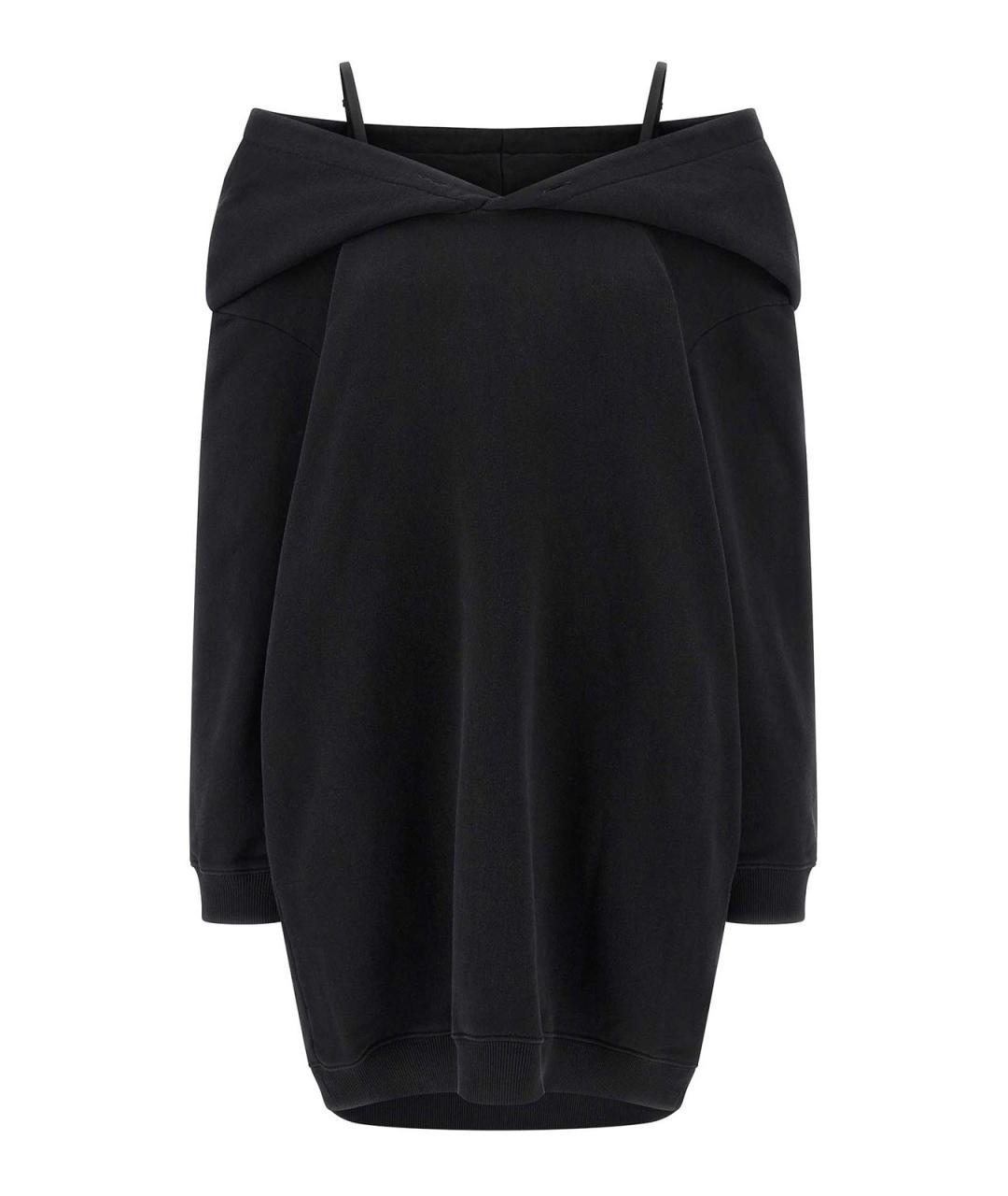 MM6 MAISON MARGIELA Черное хлопковое повседневное платье, фото 1