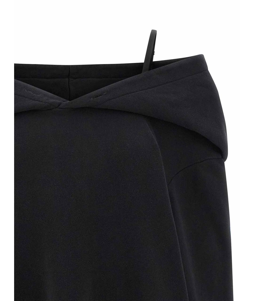 MM6 MAISON MARGIELA Черное хлопковое повседневное платье, фото 3