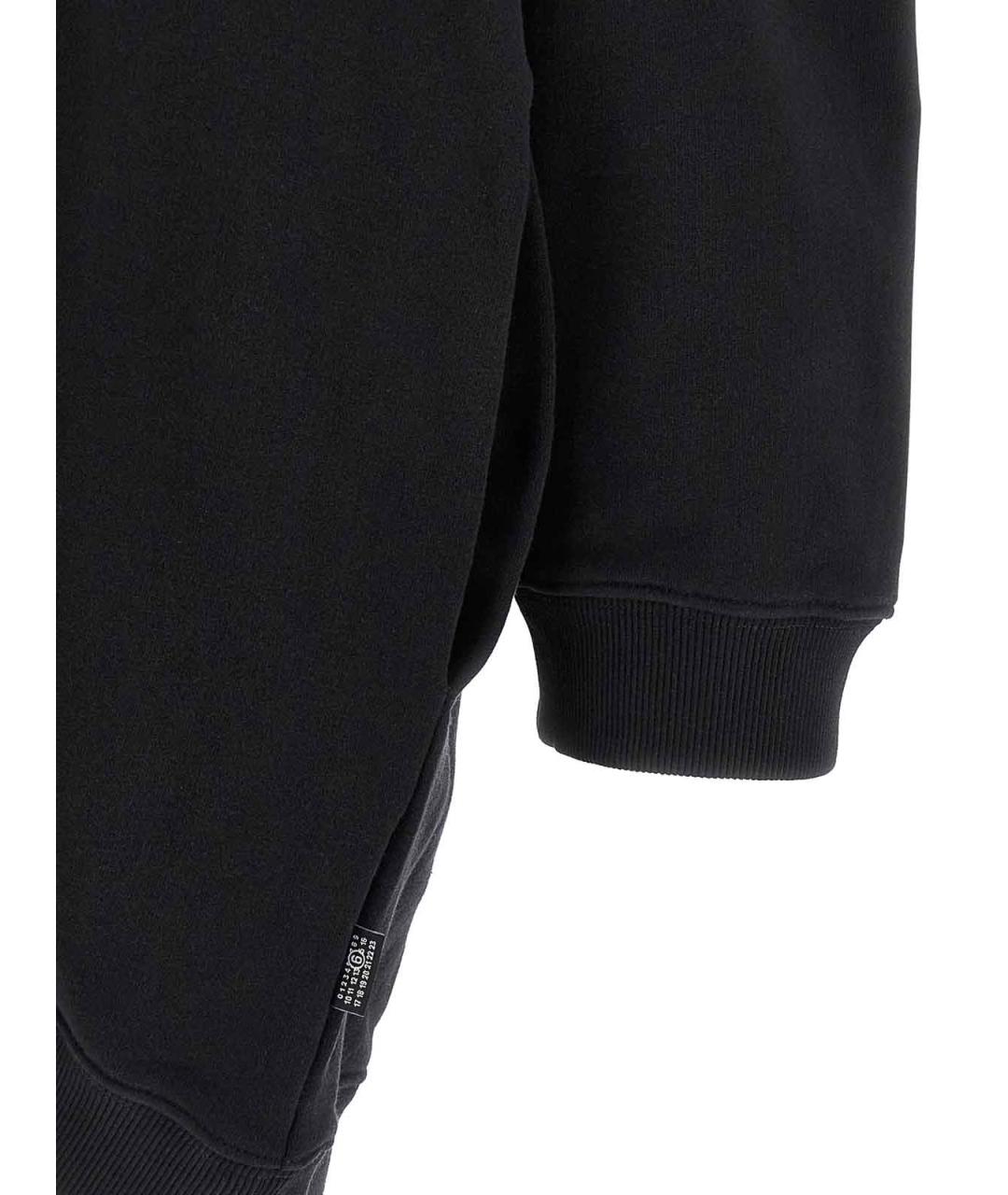 MM6 MAISON MARGIELA Черное хлопковое повседневное платье, фото 4