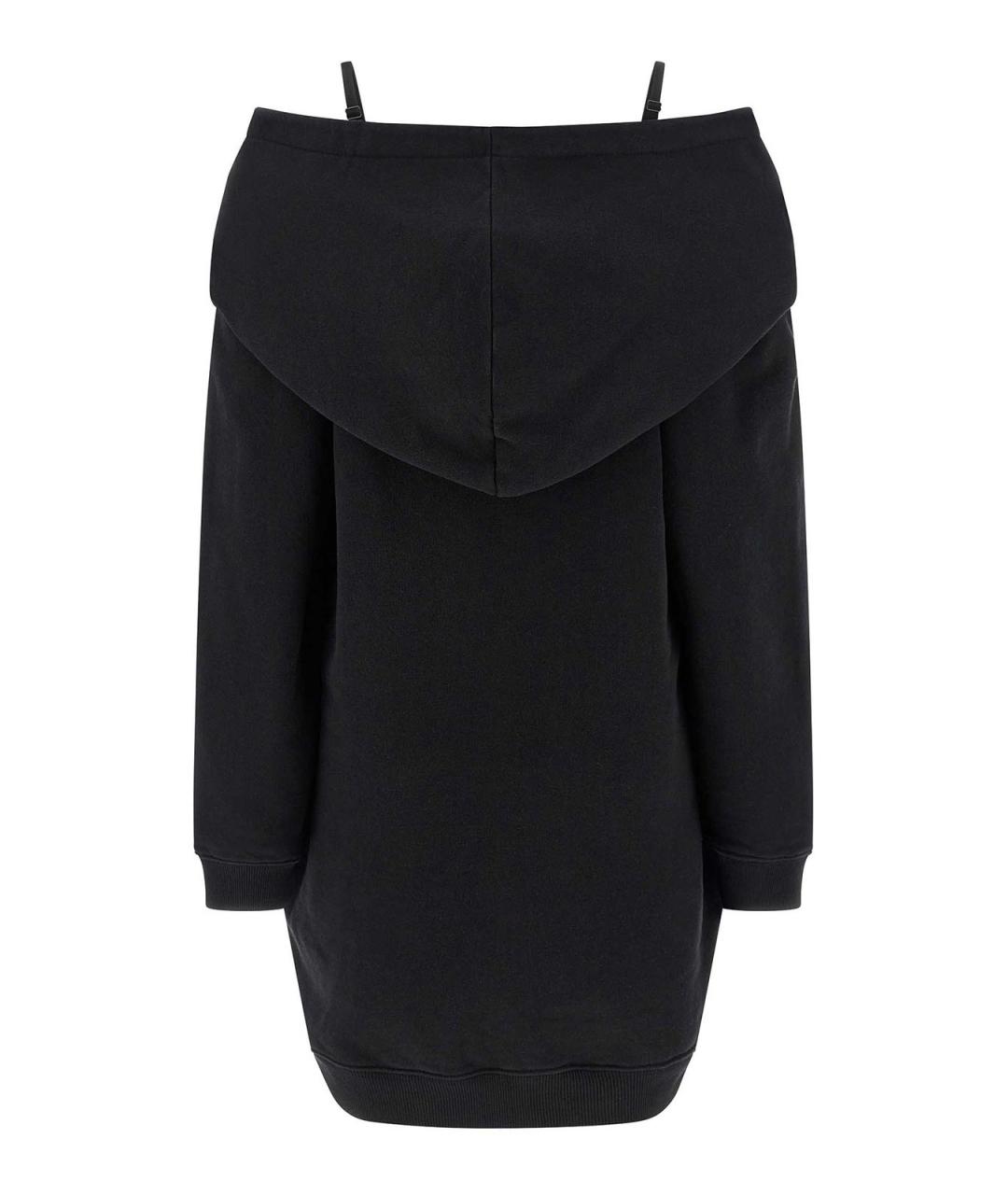 MM6 MAISON MARGIELA Черное хлопковое повседневное платье, фото 2