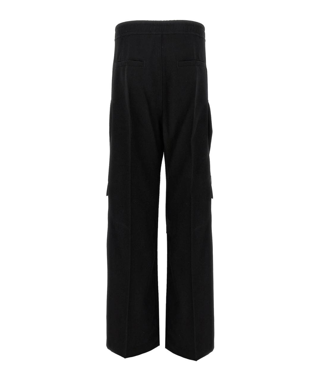 RICK OWENS Черные шерстяные повседневные брюки, фото 2