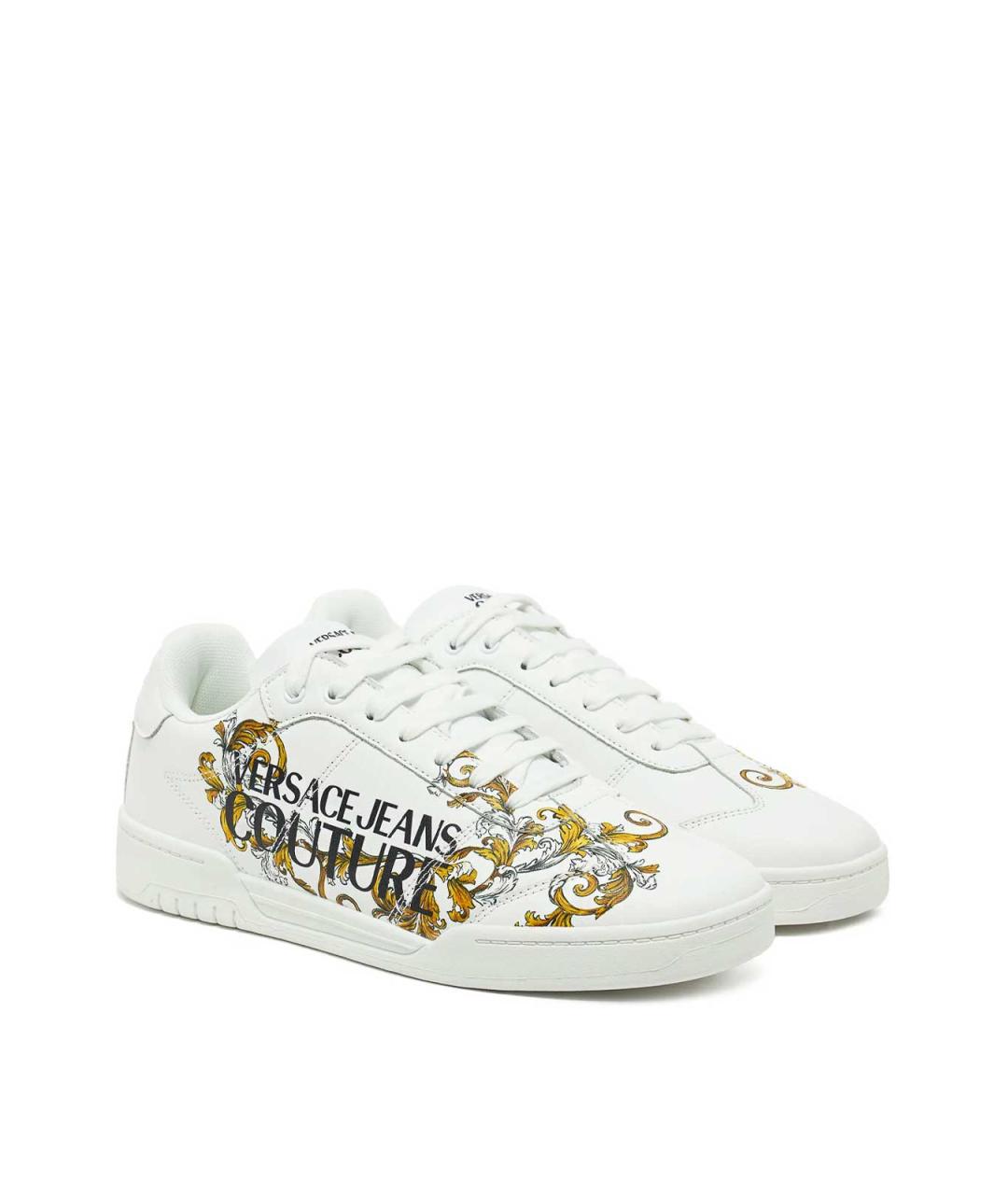 VERSACE JEANS COUTURE Мульти кожаные низкие кроссовки / кеды, фото 2