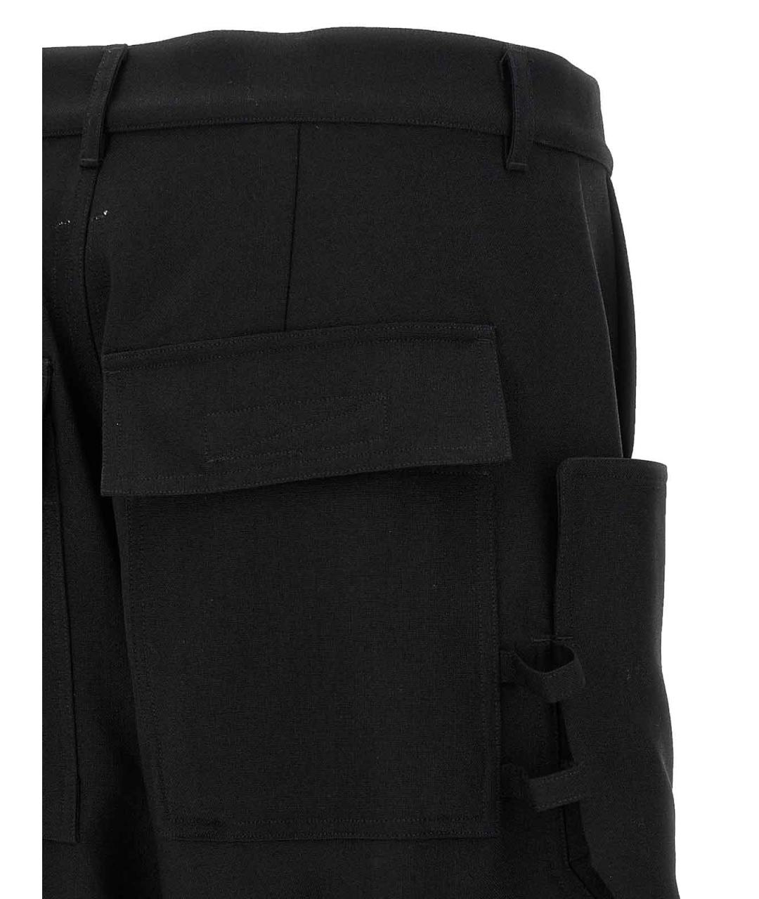 RICK OWENS Черные шерстяные повседневные брюки, фото 4