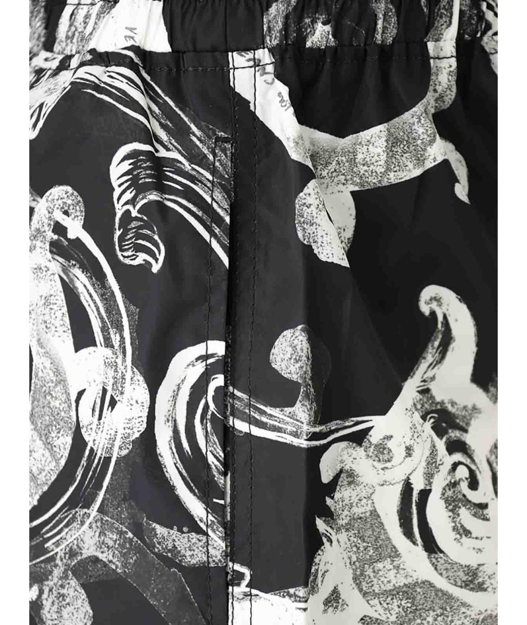 VERSACE JEANS COUTURE Черные полиэстеровые шорты, фото 4