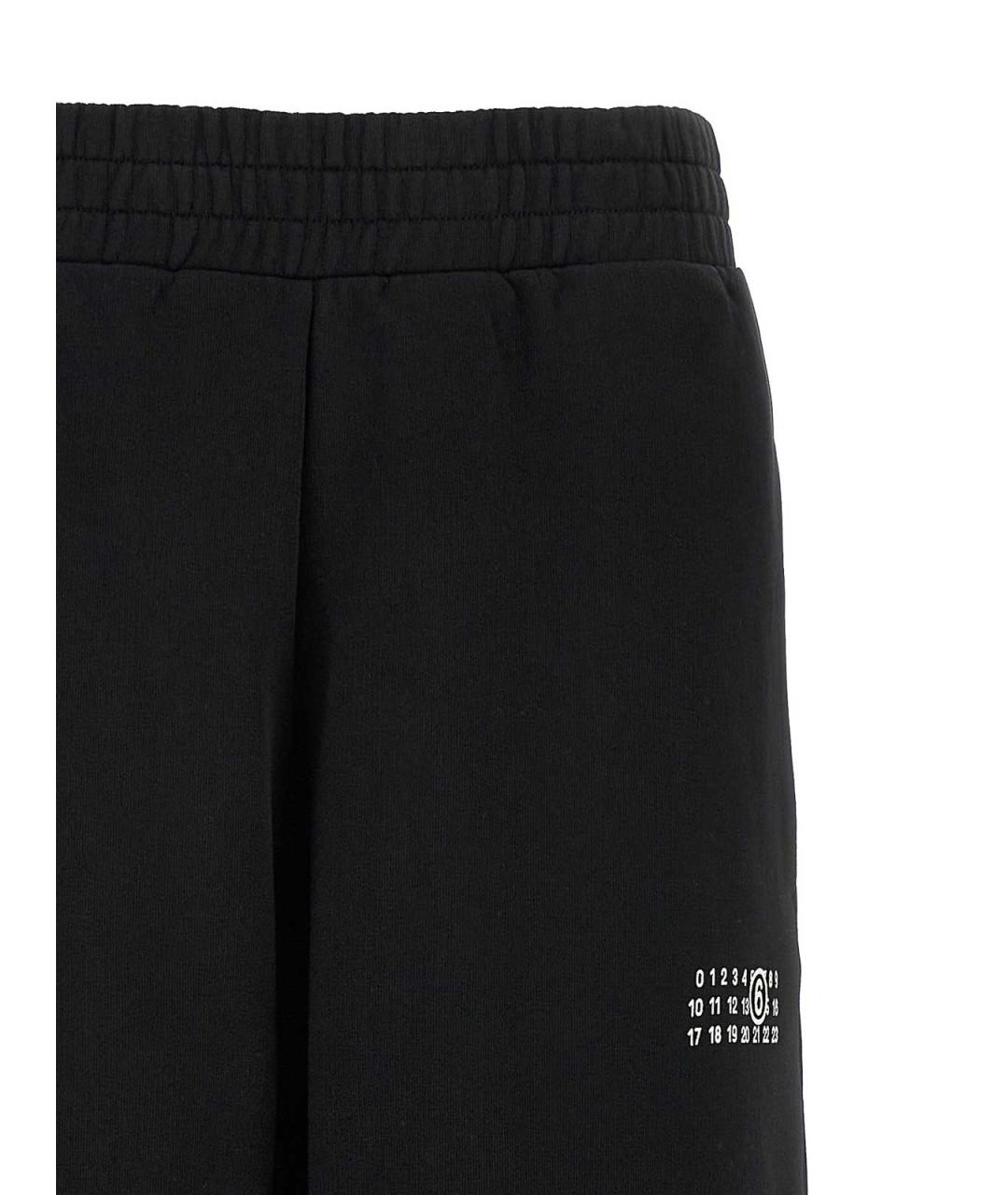 MM6 MAISON MARGIELA Черные хлопковые спортивные брюки и шорты, фото 3