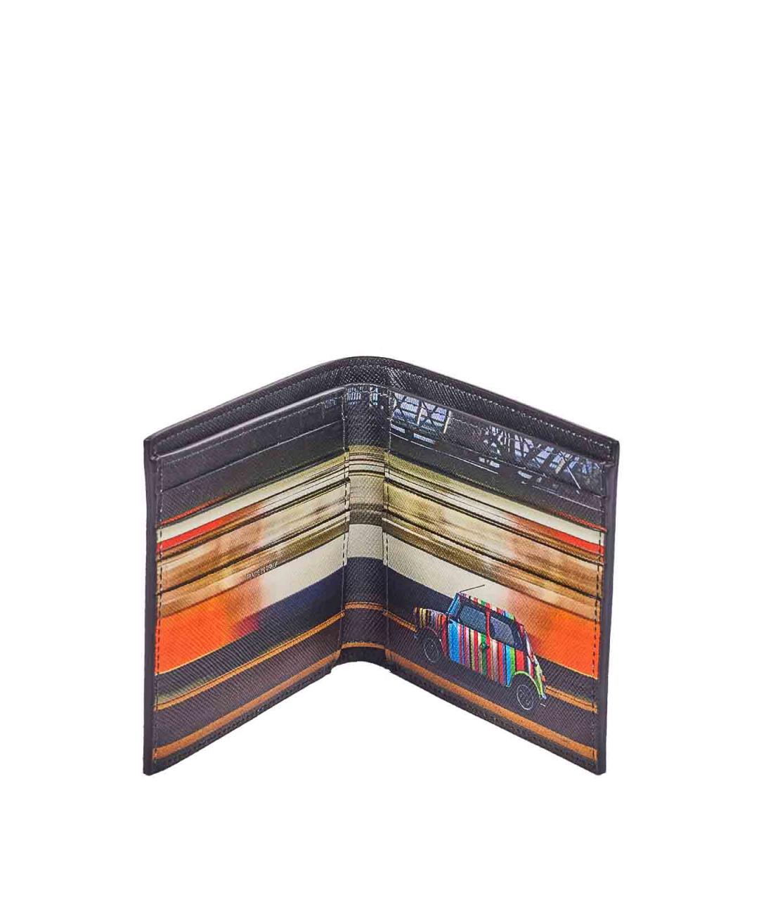 PAUL SMITH Черный кожаный кошелек, фото 3