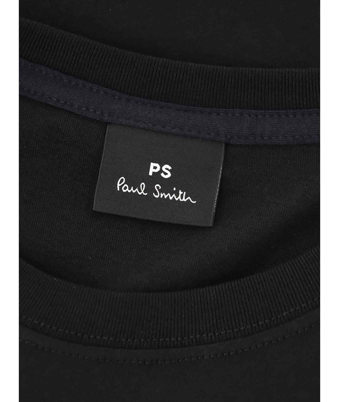 PS BY PAUL SMITH Черная хлопковая футболка, фото 5