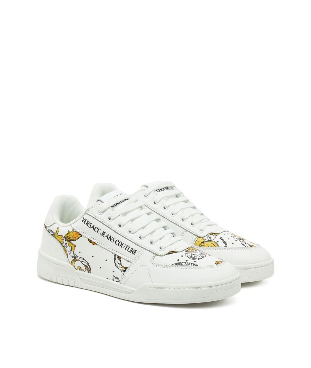 VERSACE JEANS COUTURE Мульти кожаные низкие кроссовки / кеды, фото 2