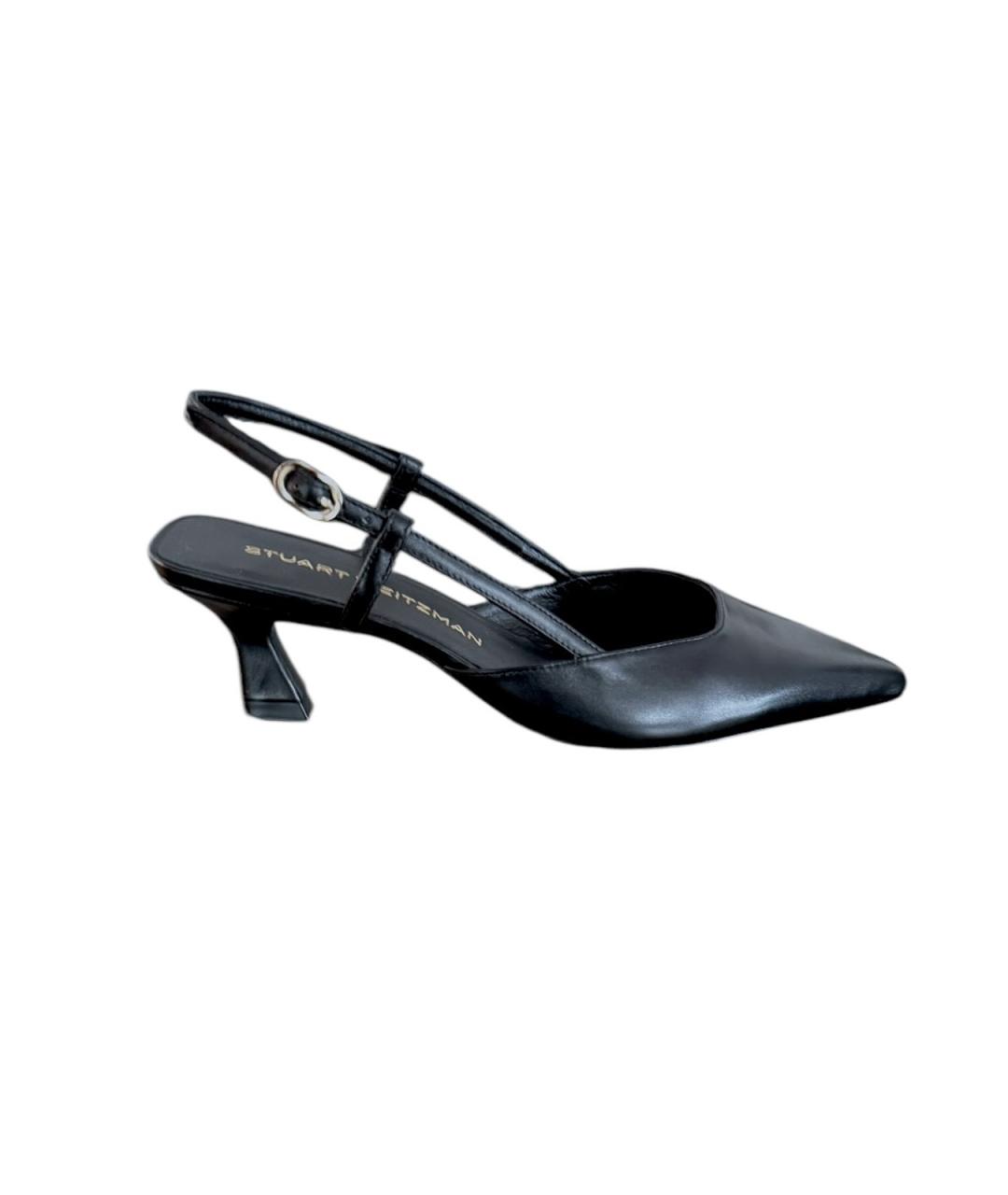 STUART WEITZMAN Черные кожаные туфли, фото 2