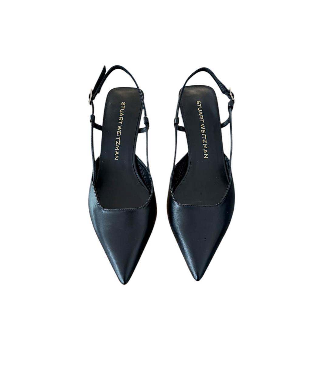 STUART WEITZMAN Черные кожаные туфли, фото 3
