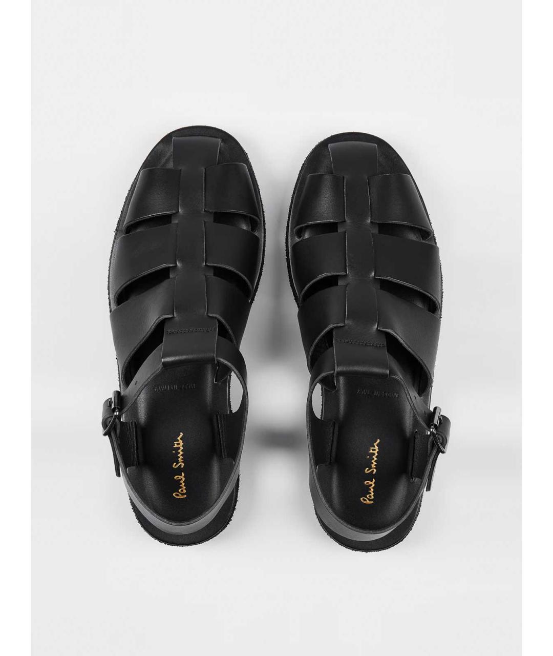 PAUL SMITH Черные кожаные сандалии, фото 5