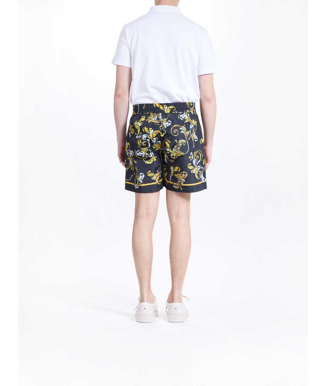 VERSACE JEANS COUTURE Черные полиэстеровые шорты, фото 4