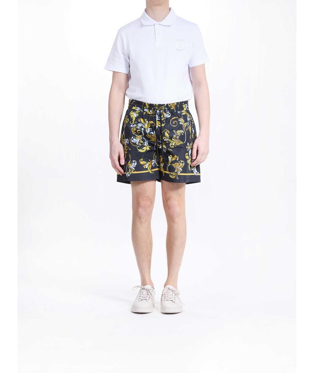 VERSACE JEANS COUTURE Черные полиэстеровые шорты, фото 2